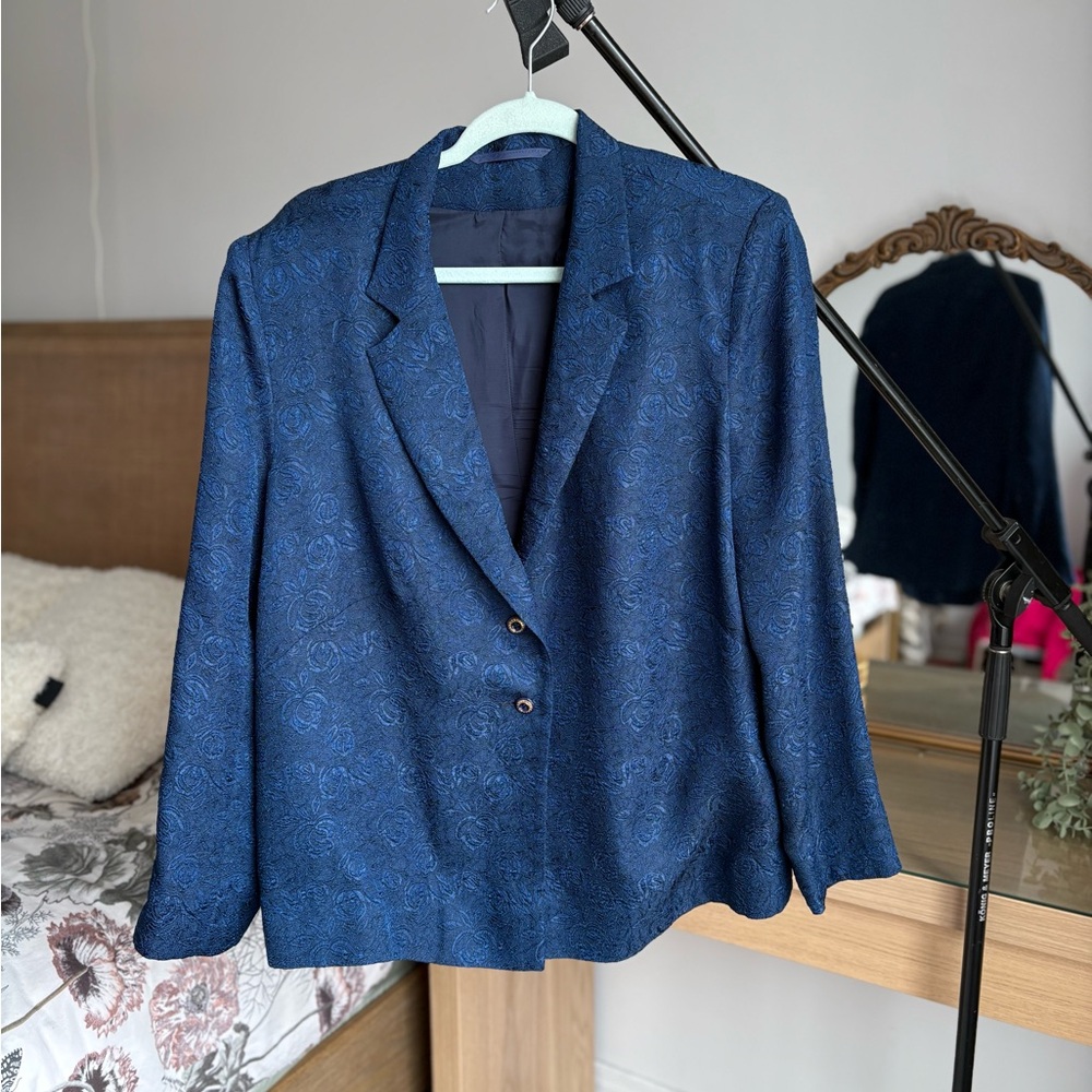 Navy Floral Women's Blazer
